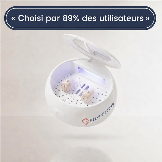 Stazione UV 2 in 1 - Disinfezione & Asciugatura per apparecchi acustici
